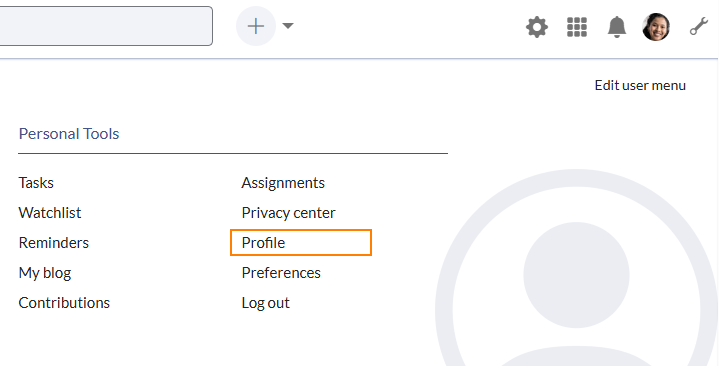 Datei:Handbuch:Handbuch Benutzermenü Profillink.png