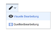 Screenshot: Visual Editor Bearbeitungsmodus umschalten