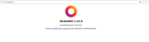 MediaWiki 1.35 setup screen php error