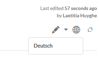 Sprachauswahl mit der Option "Deutsch".